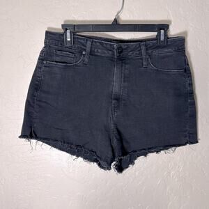 Paige Margot black Jean shorts cut off high rise size 31